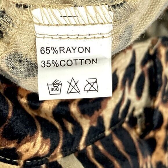 Verge Girl Pants Womens 10 Brown Cheetah Print 90’s Afterparty Stretch Pull On - Picture 16 of 16